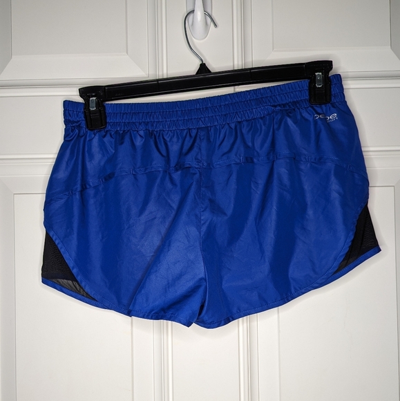Bebe Sport Athletic Running Shorts With Elastic Waist & Liner Medium Blue/Black - Picture 2 of 9